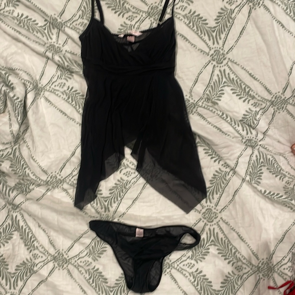 Victoria’s secret sheer black lingerie set